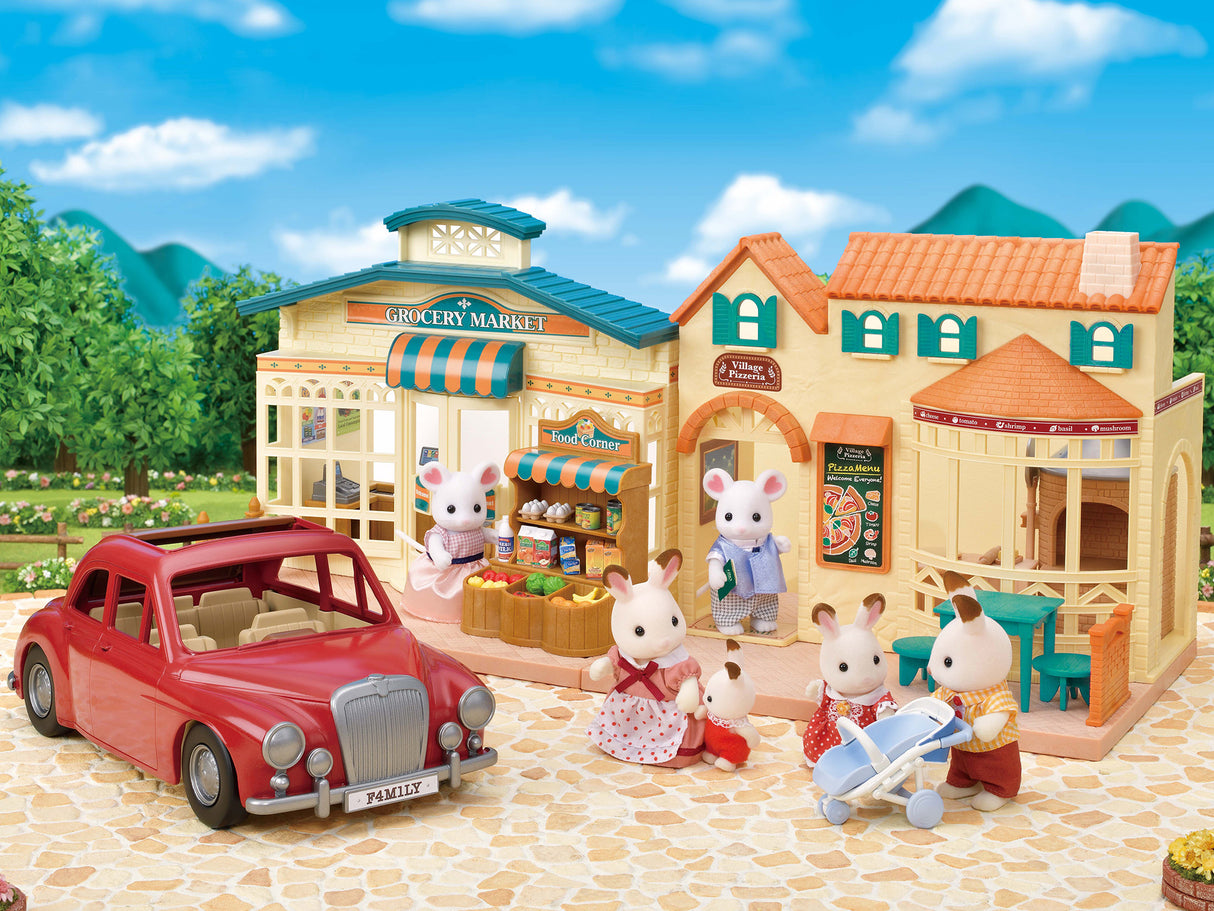Voiture rouge cabriolet 5 places - SYLVANIAN FAMILIES - pour poupées de 3 ans et plus