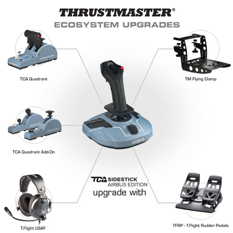 Joystick THRUSTMASTER TCA Sidestick Airbus Edition - Réplique ergonomique du mini-manche Airbus