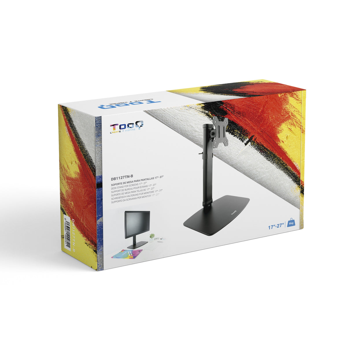 Support écran à poser Tooq DB1127TN 17"-27" (6kg max) (Noir)