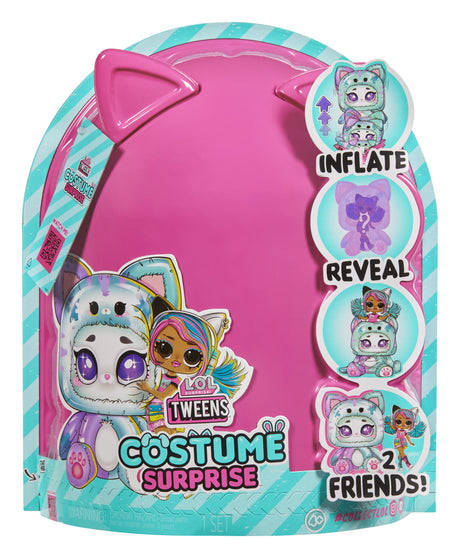 L.O.L. Surprise - Poupée Tweens Costume - Emma Emo - Poupée de 17cm + animal gonflable - Surprise a découvrir