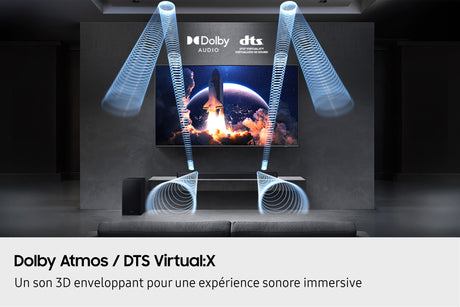 Barre de son - SAMSUNG - HW-Q610F/XE - Series 3.1ch - Caisson sans fil 6,5'' - Accoustic beam