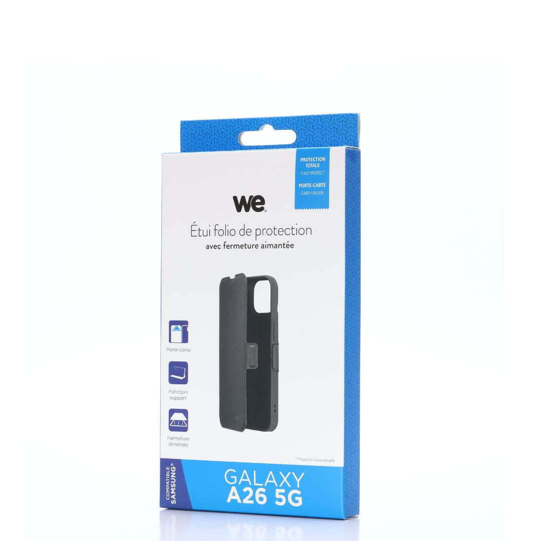 WE Etui folio FERMETURE AIMANTEE SAMSUNG A26 5G noir