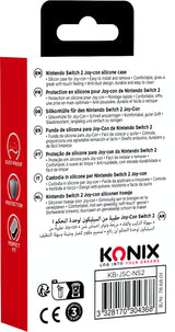 Coque de protection pour manettes Joy-Con - KONIX - Nintendo Switch 2 - Silicone - Antichoc - Anti-rayures - Anti-poussiere - Noir