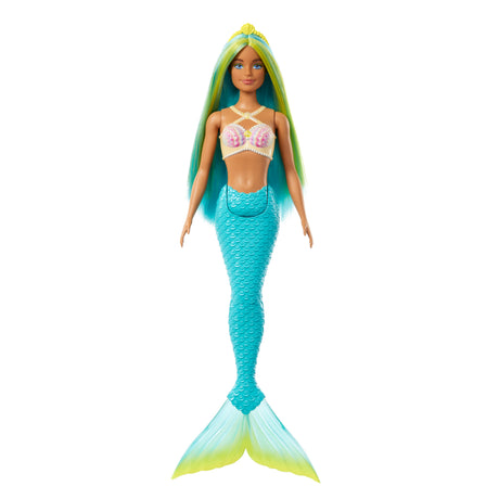 Barbie-Poupées Sirenes avec cheveux et nageoire colorés et serre-tete HRR03