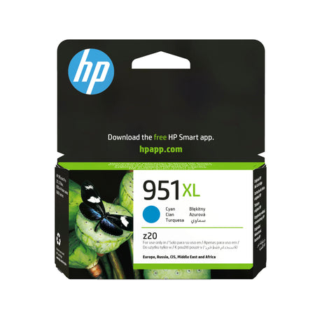 HP 951XL Cartouche d'encre cyan grande capacité authentique (CN046AE) pour HP OfficeJet Pro 251dw/276dw/8100/8600