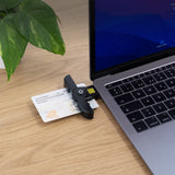Lecteur de Cartes à puce TooQ TQR-3011B USB-C 2.0 (Noir)