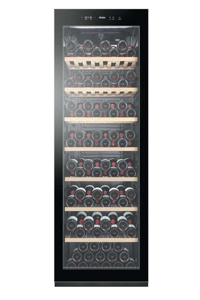 Cave a vin de vieillissement - HAIER HWS188GAE - Pose libre - 188 bouteilles - Mono zone - H185 x L59,5 cm - Noir