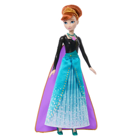 Poupée Jewel Reveal Anna, La Reine des Neiges, accessoires avec 8 surprises, 1 boîte a bijoux en forme de flocon de neige, 1 bague p