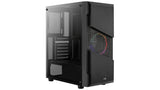Boitier Moyen Tour ATX AeroCool Menace Saturn F RGB avec panneau vitré (Noir)