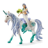 Figurine Sirene sur licorne de mer, Schleich 70594 Bayala, 4 pieces, Des 5 ans