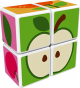 Blocs magnétiques - GEOMAG - Magicube 131 - 7 pieces - Fruits imprimés - Cartes incluses