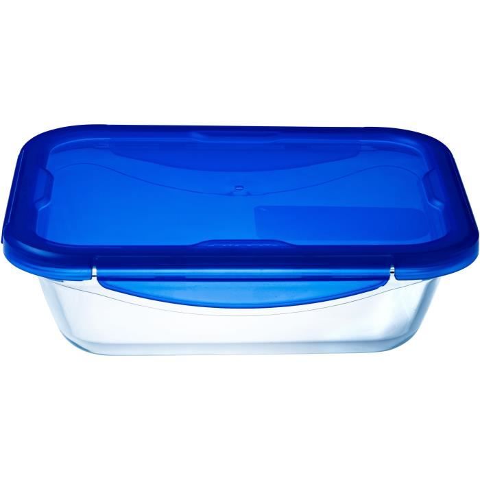Boîte rectangulaire avec couvercle - PYREX - 1451028 - 30 x 23 cm - 3,30 L - Cook & Go - Base en verre borosilicate