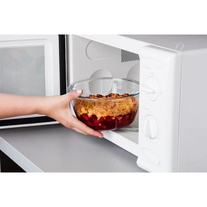 Boîte ronde avec couvercle - PYREX - 1451034 - 20 cm - 1,6 L - Cook & Go - Base en verre borosilicate