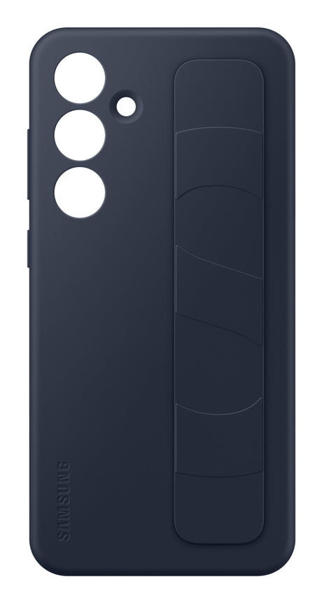 Coque en silicone avec laniere pour Samsung Galaxy S24 FE Bleu foncť