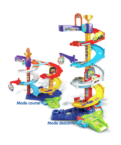 VTECH - Tut Tut Bolides - Méga Circuit Spirales 2 en 1 (+ Titouan, Fou du Volant)
