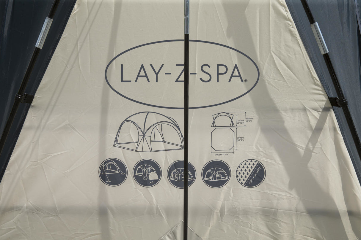 Dôme de protection pour spa Lay-Z-Spa - BESTWAY - 390x390x255 cm - Gris - Protection anti-UV
