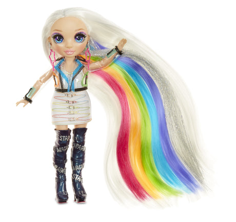 Rainbow High Hair Studio|Studio de coiffure - 1 poupée 27 cm + produits de coloration pour cheveux et accessoires