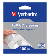 Boite Verbatim de 100 pochettes papier pour CD/DVD