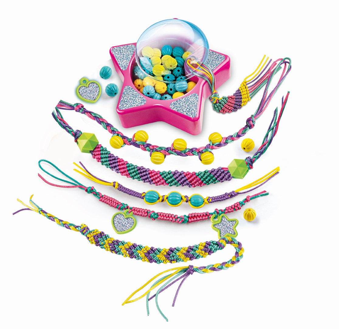 Clementoni Crazy Chic  - Coffret création de bracelets de l'amitié - Perles et fils - Des 7ans