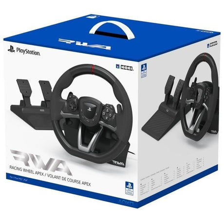 Volant de course - Racing Wheel Apex - HORI - PC, PS4 et PS5 - Pédales incluses - Filaire