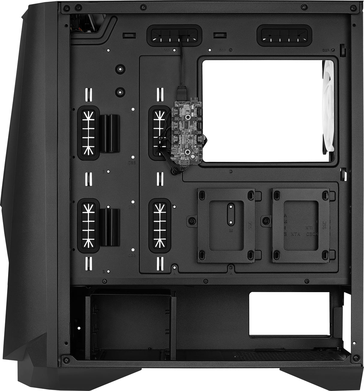 Boitier Moyen Tour E-ATX AeroCool Visor RGB avec panneau vitré (Noir)