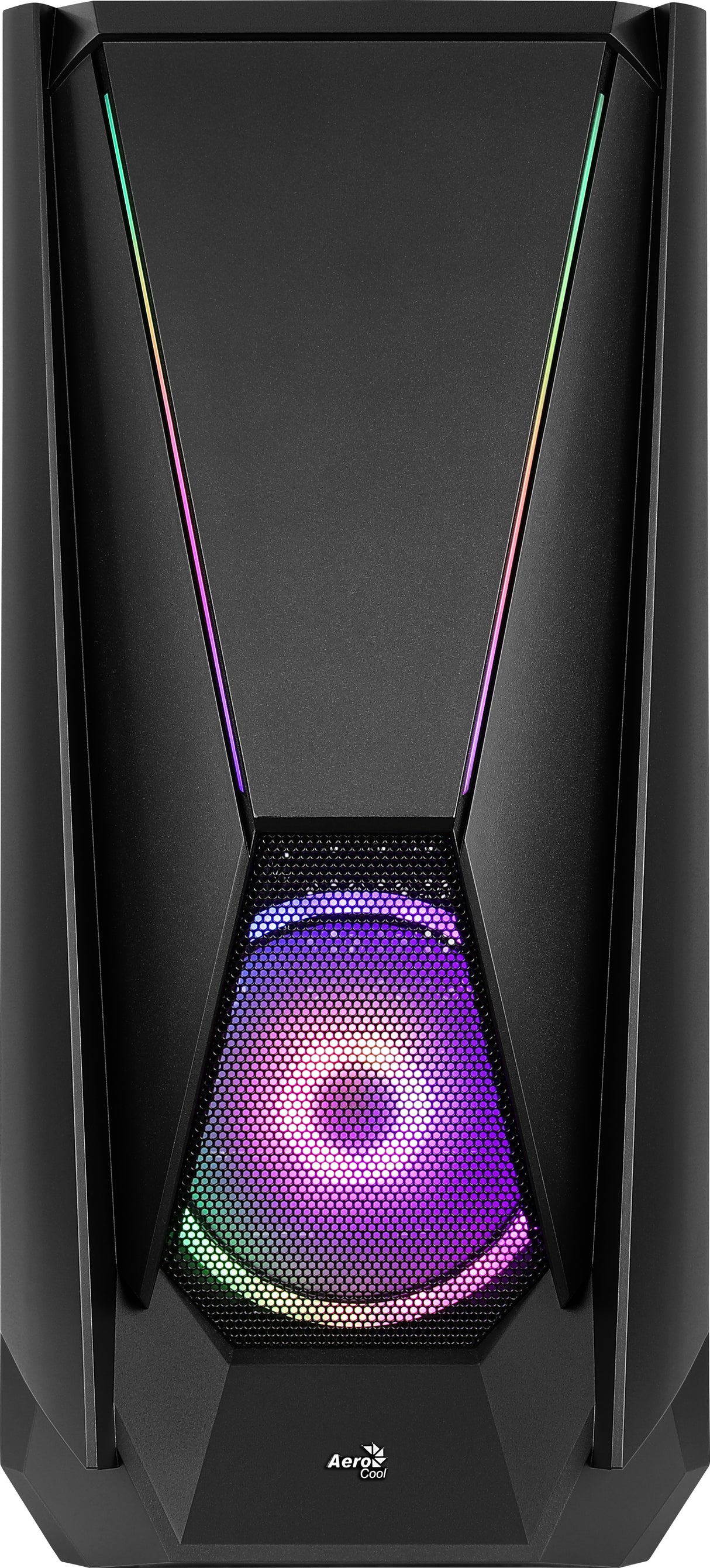 Boitier Moyen Tour E-ATX AeroCool Visor RGB avec panneau vitré (Noir)