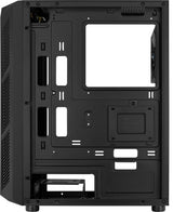Boitier Moyen Tour ATX AeroCool Prime RGB avec panneau vitré (Noir)