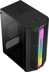 Boitier Moyen Tour ATX AeroCool Prime RGB avec panneau vitré (Noir)