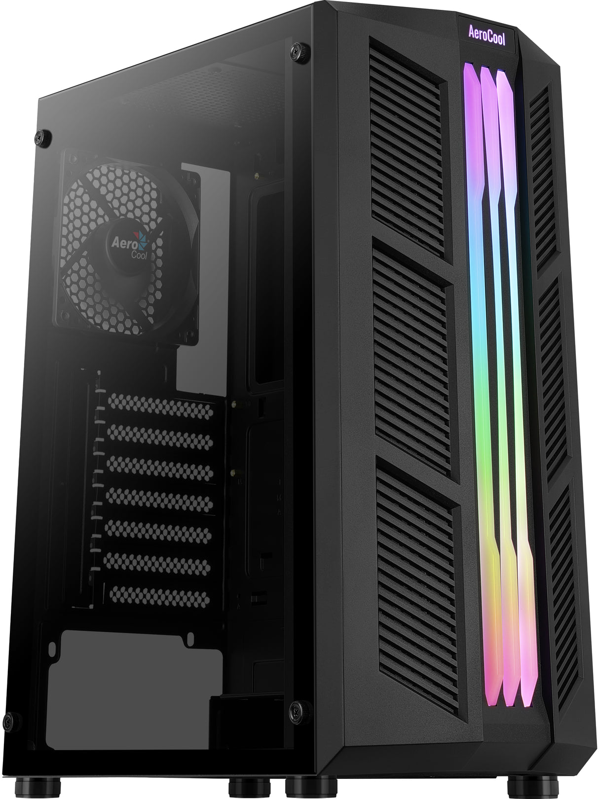 Boitier Moyen Tour ATX AeroCool Prime RGB avec panneau vitré (Noir)