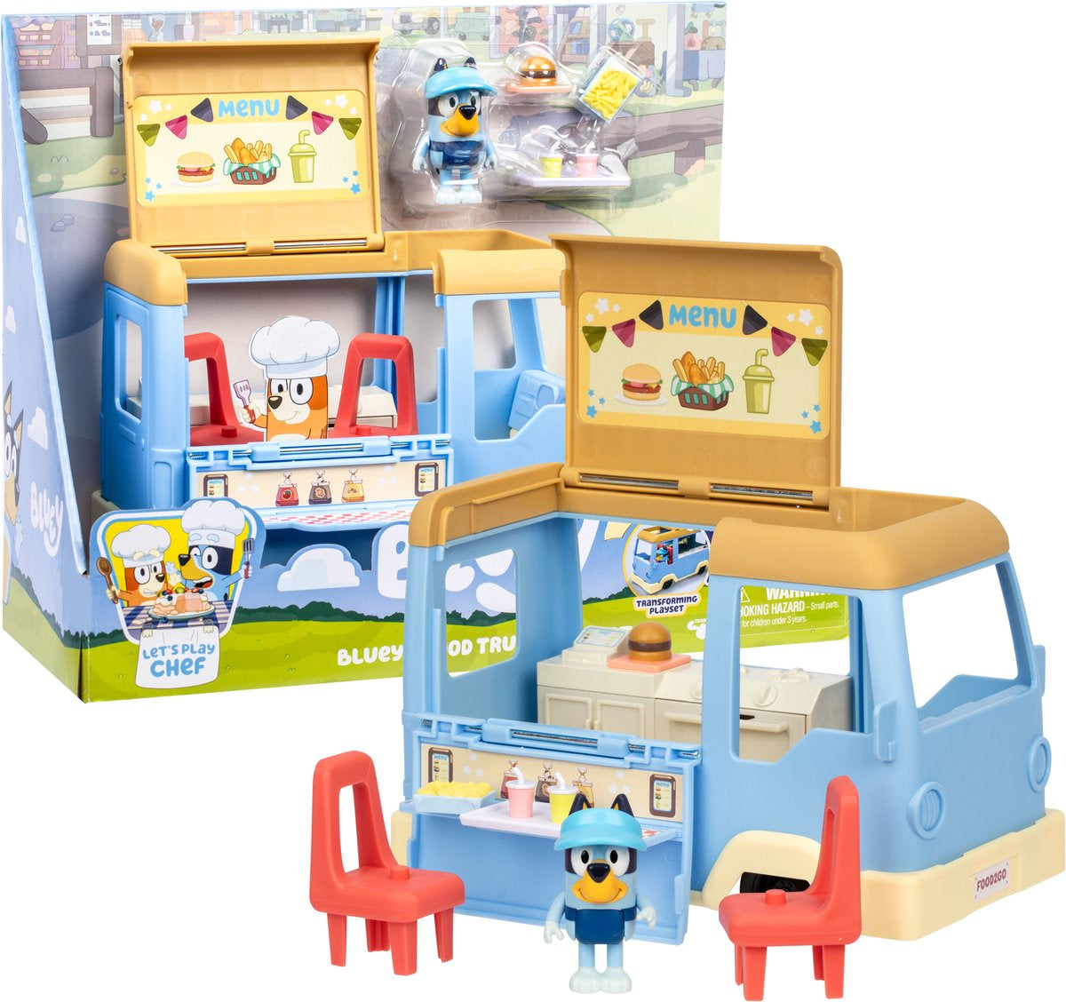 Le Foodtruck - BLUEY - 1 figurine + 4 accessoires - Des 3 ans