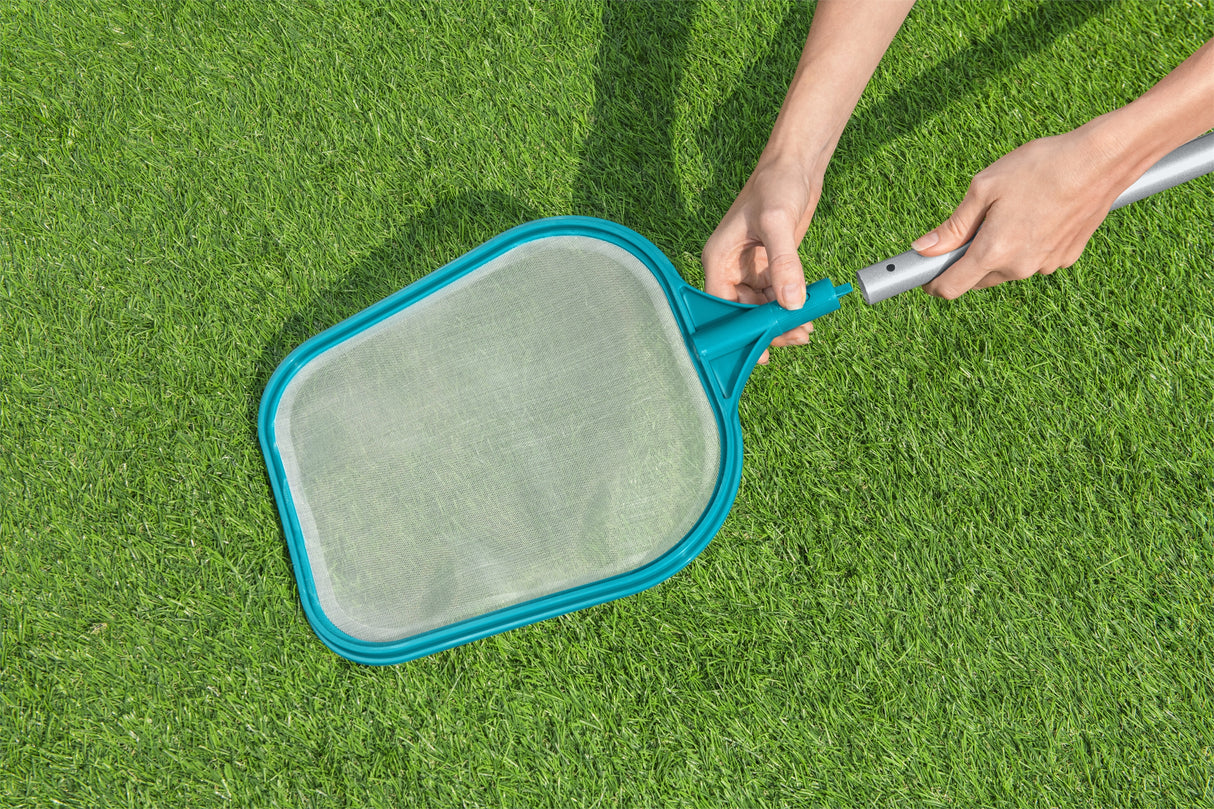 Kit de nettoyage piscine jusqu'a 3,96m - Bestway - Aquaclear - épuisette et tete d'aspirateur