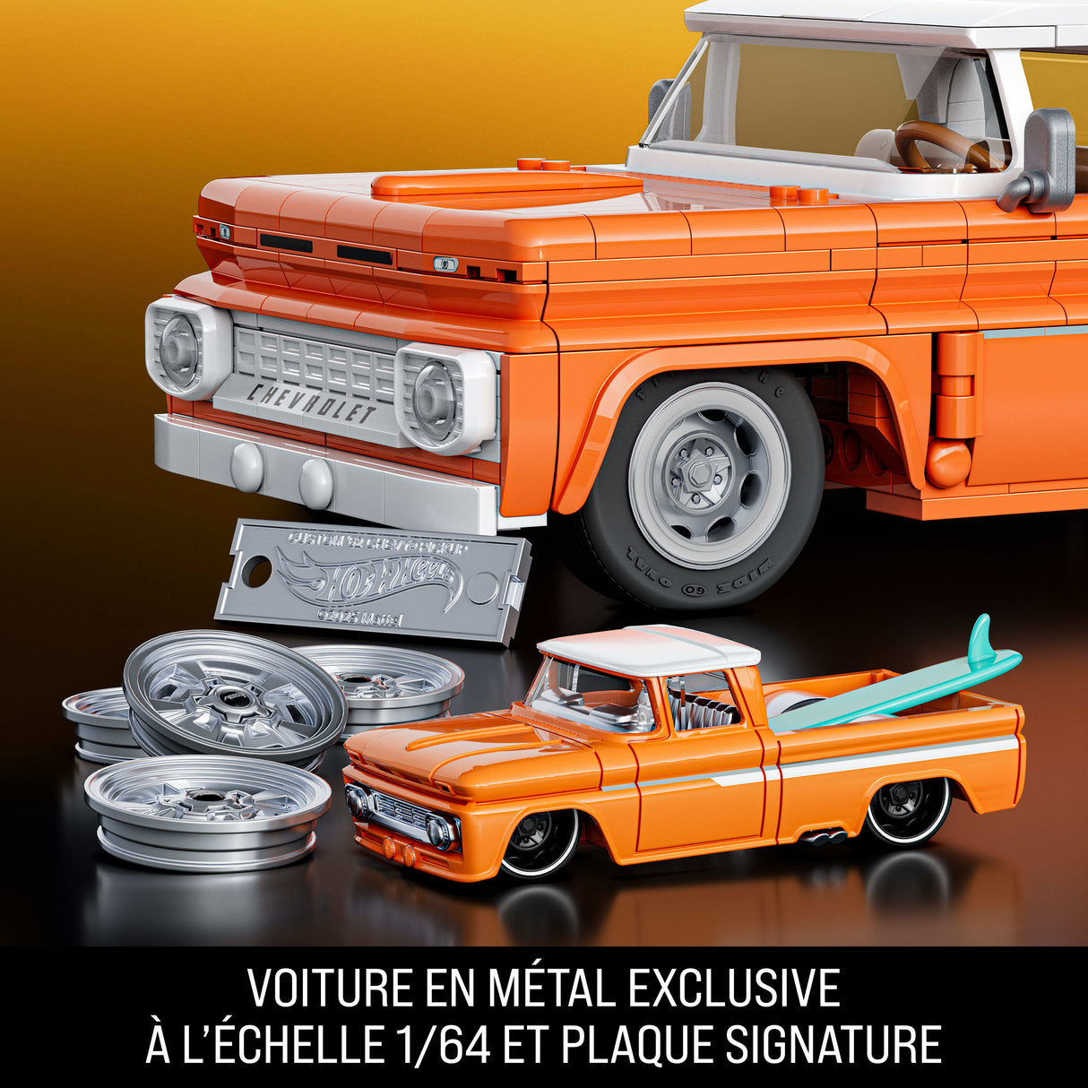 Hot Wheels - Coffret de Construction Custom Chevy Pickup 1962 Mattel Brick Shop - Mattel Brick Shop - JFT20
