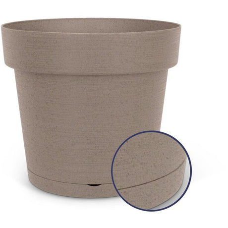 Pot de fleurs avec réserve rond - GARDEN ID - Glamour - Ř 50 - 47 L - H 43 cm - Taupe