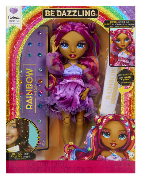 Rainbow High - Poupée Mannequin Be Dazzling - Noemie Violette - 28 cm - Pierres précieuses scintillantes et accessoires inclus