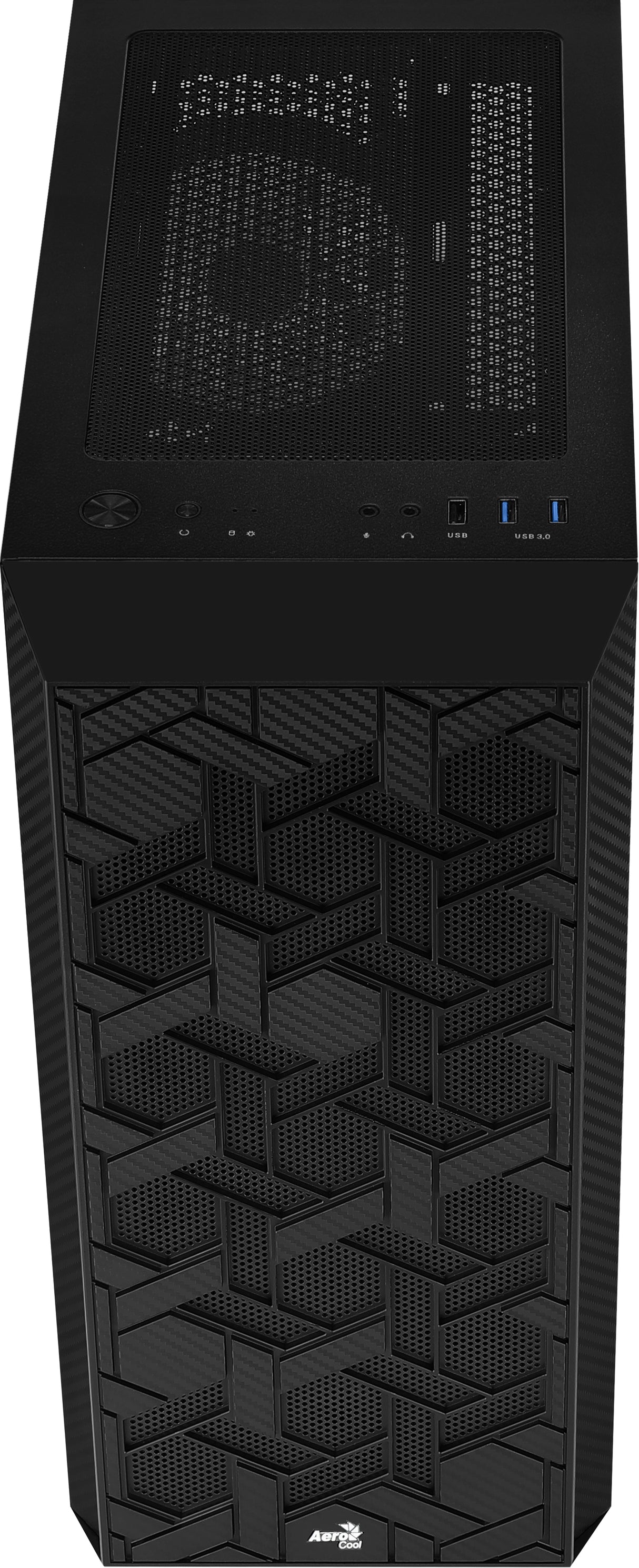 Boitier Moyen Tour ATX AeroCool Hive v2 RGB avec panneau vitré (Noir)