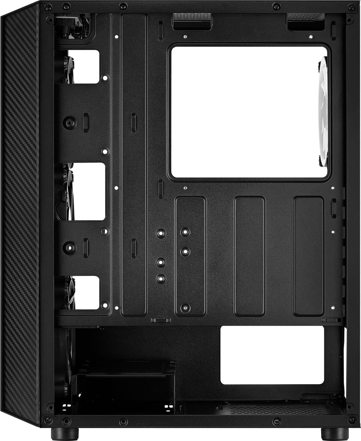 Boitier Moyen Tour ATX AeroCool Hive v2 RGB avec panneau vitré (Noir)