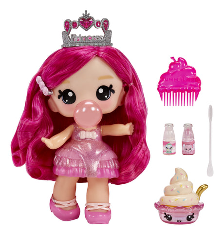 Yummiland - Grande poupée 25 cm a coiffer et câliner - Animal de compagnie + baumes a levre parfumé - Bianca - Des 4ans