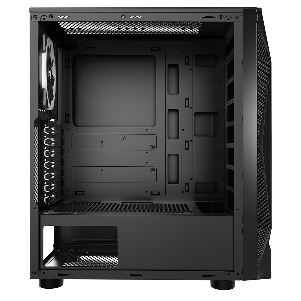 Boitier Moyen Tour ATX iTek Rock Evo RGB avec panneau vitré (Noir)
