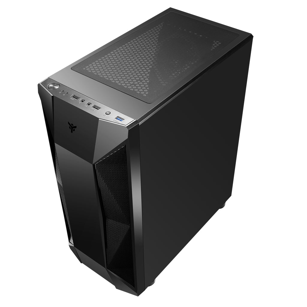 Boitier Moyen Tour ATX iTek Rock Evo RGB avec panneau vitré (Noir)