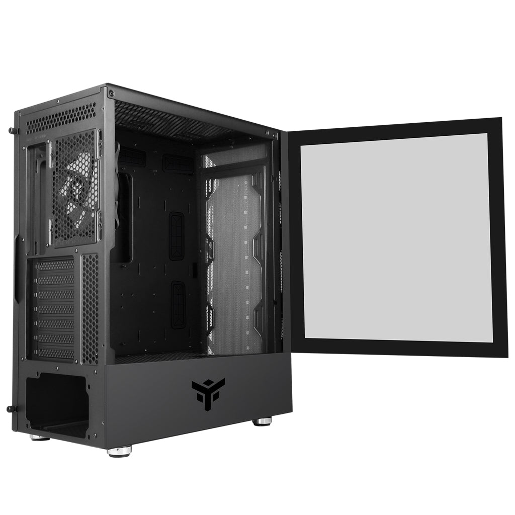 Boitier Moyen Tour ATX iTek Vertibra X210 RGB avec panneau vitré (Noir)