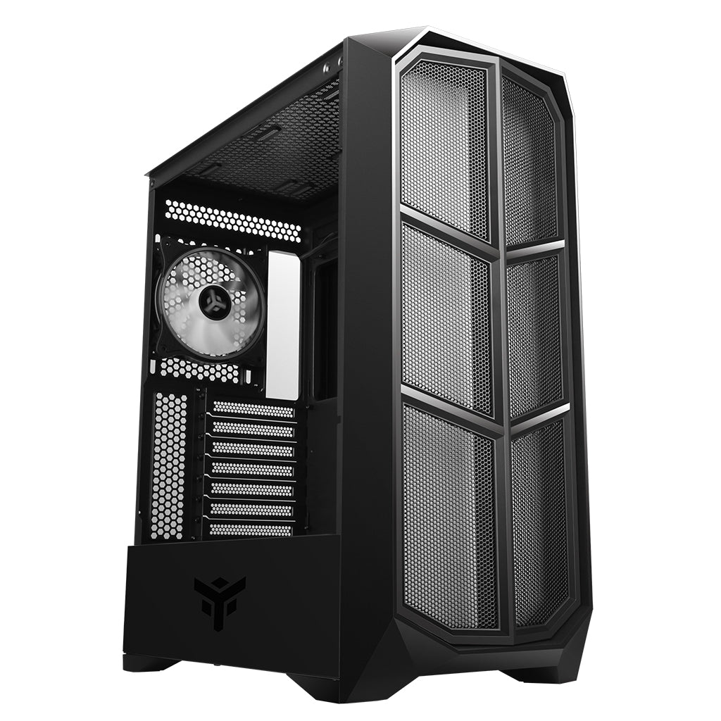 Boitier Moyen Tour ATX iTek Vertibra Y210 RGB avec panneau vitré (Noir)