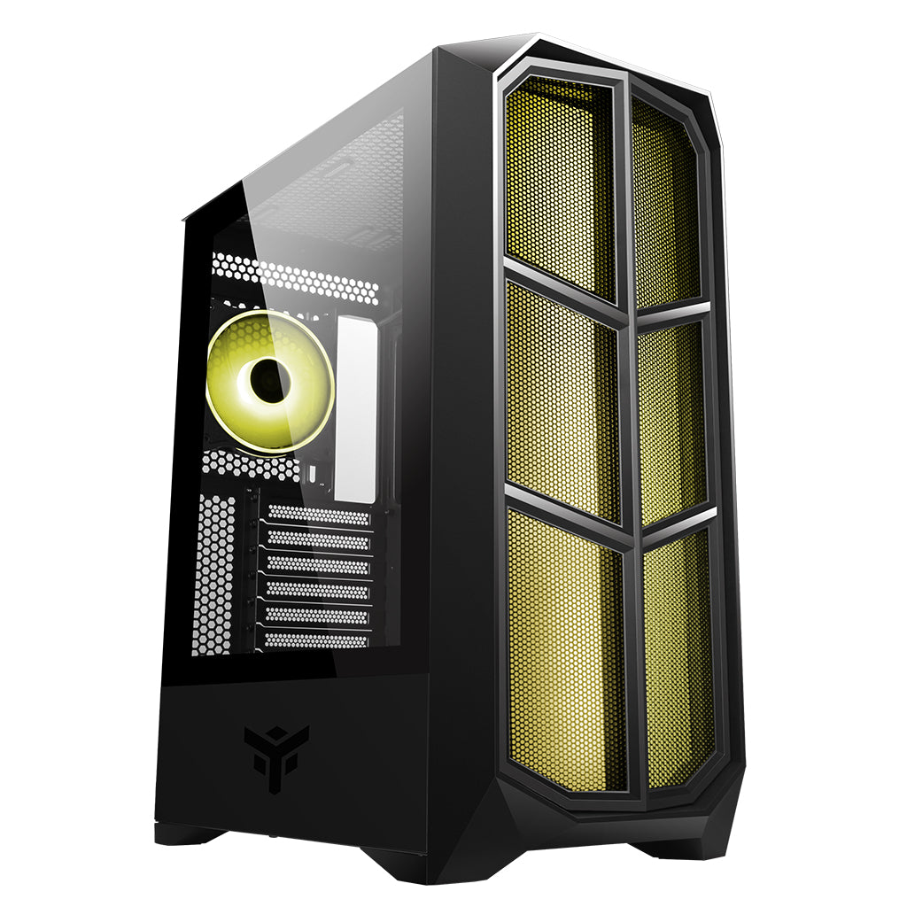Boitier Moyen Tour ATX iTek Vertibra Y210 RGB avec panneau vitré (Noir)