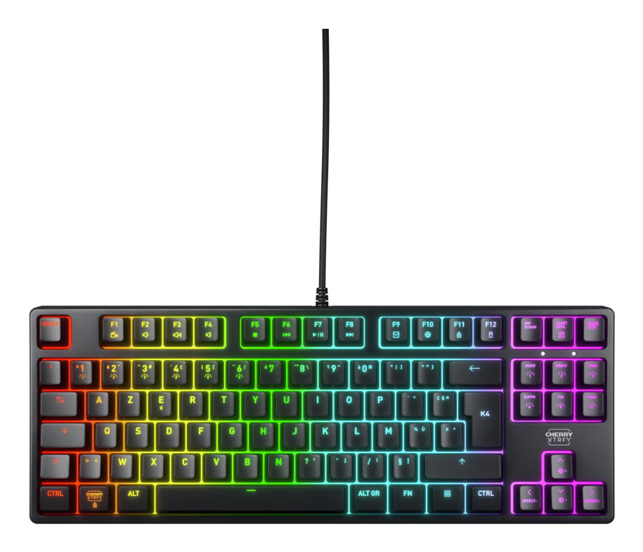 Clavier de gaming mécanique - CHERRY XTRFY K4V2 RGB TKL - Format TKL - Noir
