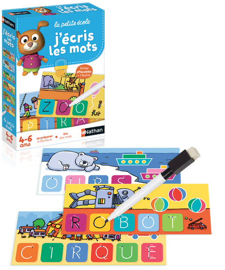 Jeu d'écriture NATHAN La Petite Ecole - J'écris les Mots - Apprentissage progressif - Des 4 ans