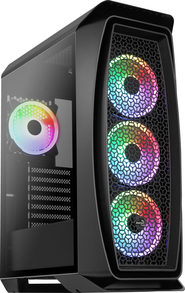 Boitier Moyen Tour ATX AeroCool Aero One Duo RGB avec panneau vitré (Noir)