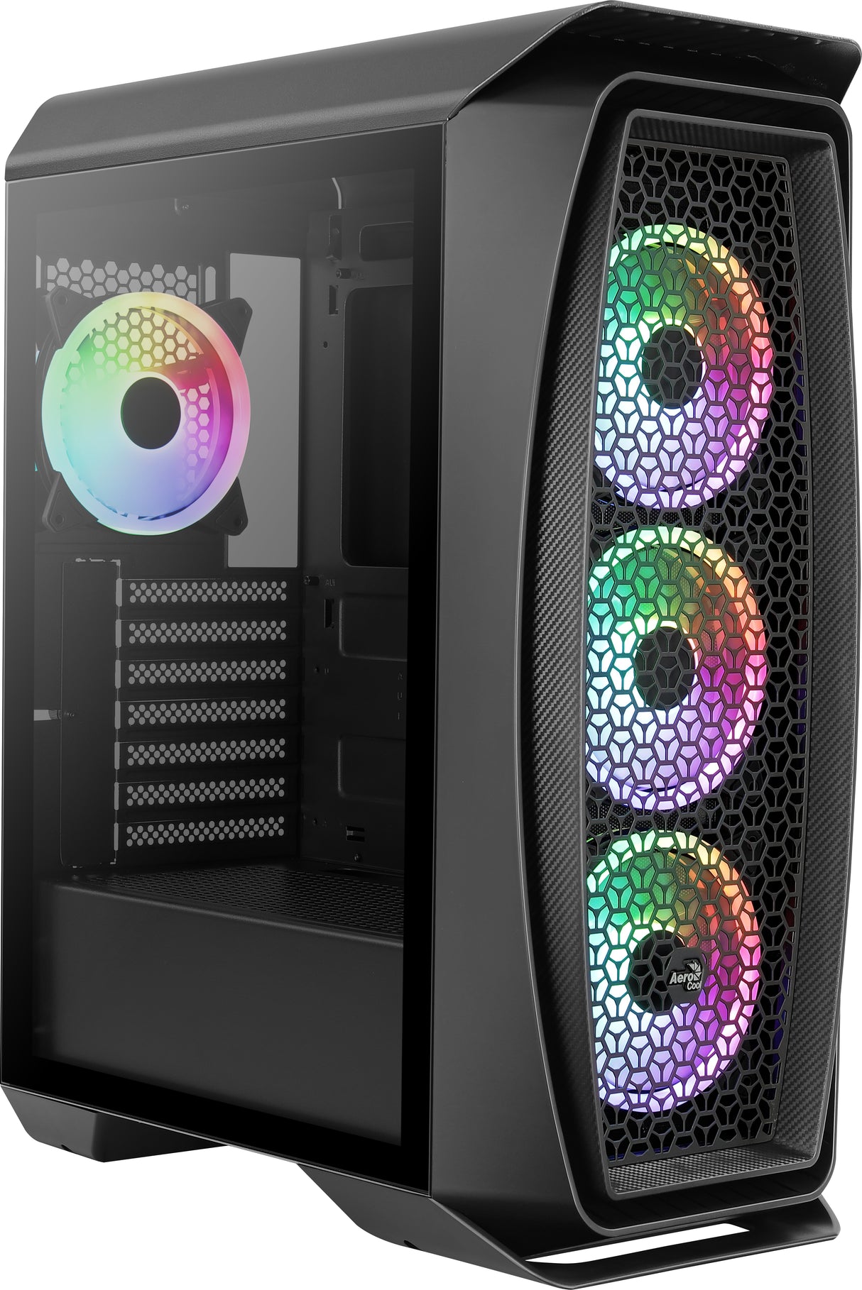 Boitier Moyen Tour ATX AeroCool Aero One Duo RGB avec panneau vitré (Noir)