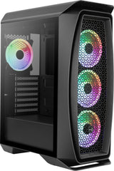 Boitier Moyen Tour ATX AeroCool Aero One Duo RGB avec panneau vitré (Noir)