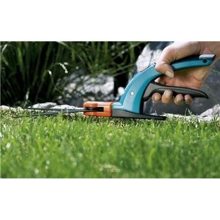GARDENA Cisailles a gazon orientable Comfort – Lames ondulées 360° – Patin de guidage – Revetement antiadhérence