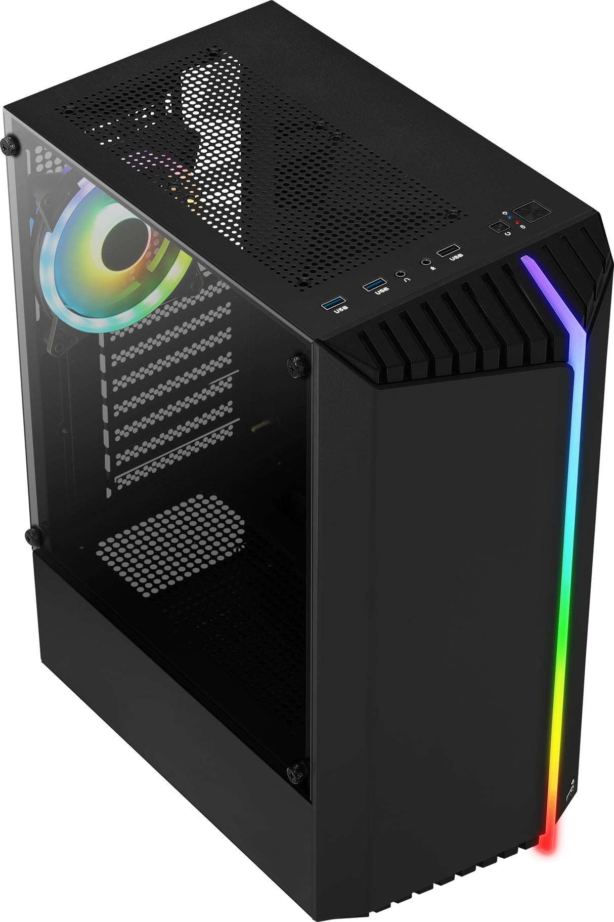 Boitier Moyen Tour ATX AeroCool Bionic-G avec panneau vitré (Noir)