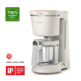 Cafetiere filtre - PHILIPS - HD5120/00 - Collection Eco-Conscious - 1.2L - 1000W - Creme